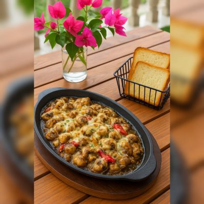 غذا با قارچ و گوجه فرنگی