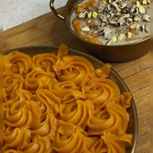 طرز تهیه حلوا زعفرانی درجه یک